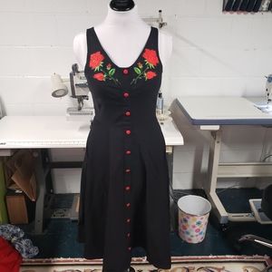 Rockabilly Rose Pinup Swing Dress